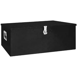 vidaXL Werkzeugbox 100x55x37 cm Aluminium schwarz