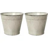 creativ home Übertopf Ø 20 x 17 cm Grau