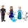 Mattel Die Eiskönigin Anna und Elsa Charakterset mit 4 kleinen Puppen und 4 Zubehörteilen