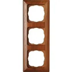 Kopp 306735064 MILANO - Abdeckrahmen 3-fach, Farbe: nussbaum