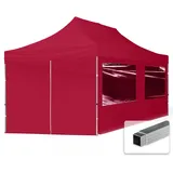 TOOLPORT Faltpavillon Economy 3 x 6 m rot inkl. Seitenteile 59151