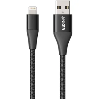 Anker 551 USB A auf Lightning Ladekabel, MFi Zertifiziert iPhone Kabel 90cm, für iPhone 14/13/12/11/ X/XS/XR/SE/8 Plus/7/6 und mehr (Schwarz)