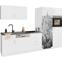 Held MÖBEL Küchenzeile »Paris«, ohne E-Geräte, Breite 290 cm, weiß