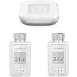Homematic IP Smart Home Set Raumklima mit Access Point, 2 Heizkörperthermostate Flex