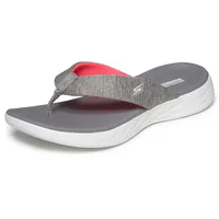 Skechers Damen On-The-go 600-15304 Flipflop, Grau Pink, 35 EU - 35 EU