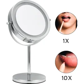 MuCoLa Badspiegel Schminkspiegel 10 fach Kosmetikspiegel LED Makeup Spiegel Rasierspiegel