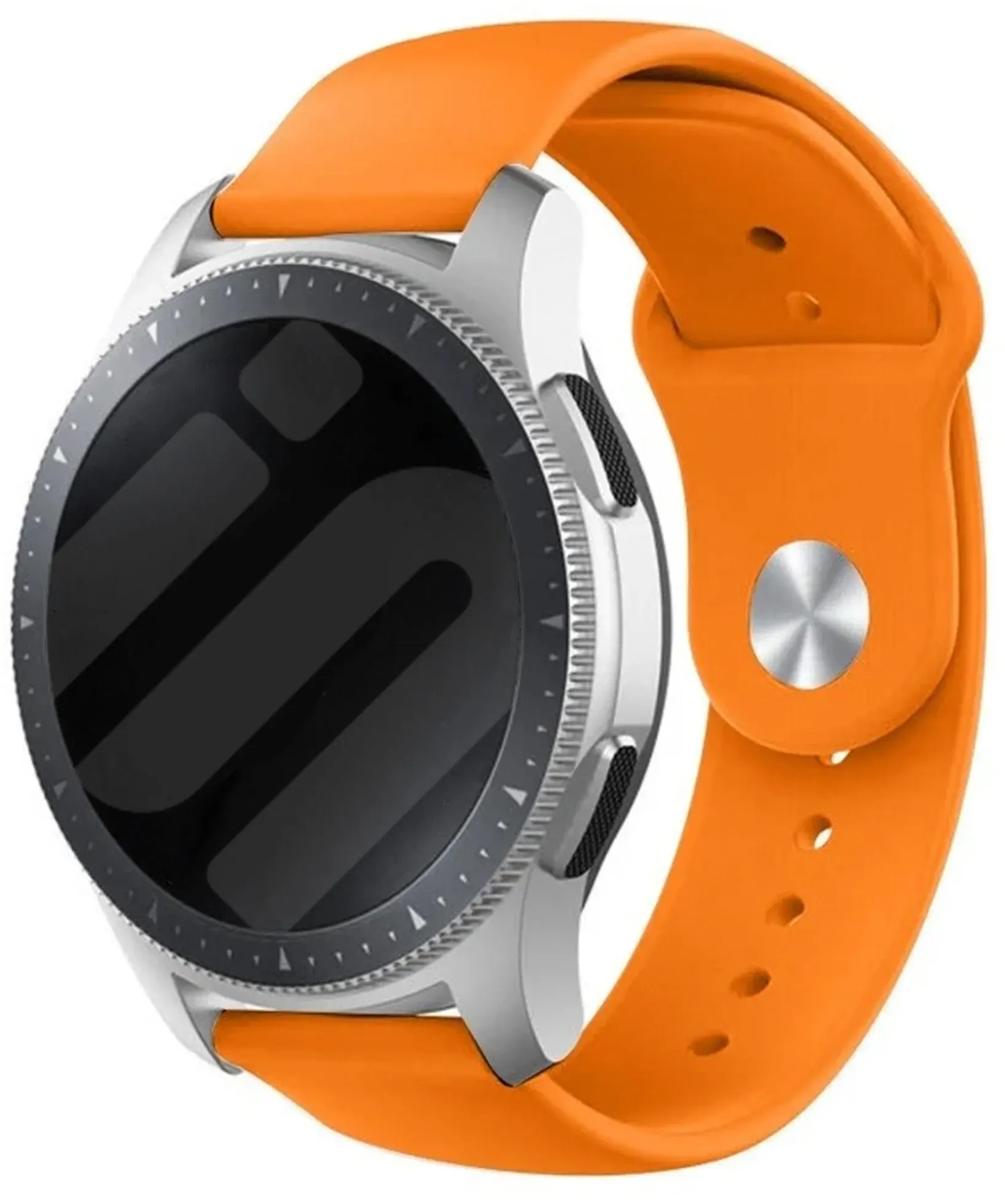 Strap-it Coros Pace 3 Armband Silikon 'Sport' für Coros Pace 3 - Orange - Druckknopf Verschluss