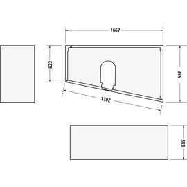 Duravit No.1 Trapezbadewanne 170 x 100 cm (700509000000000)