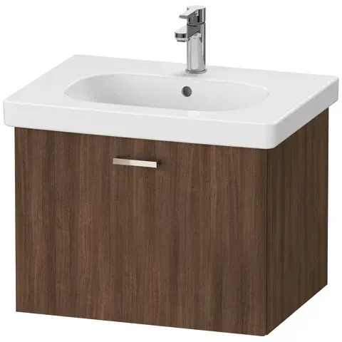 Duravit Waschtischunterschrank wandhängend „XBase“ 60 × 44,8 × 45,8 cm in Nussbaum Dunkel