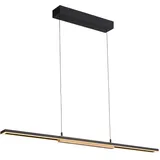 MONDO FAMERA 2-flg. 115 cm eckig Braun/Schwarz Holz/Metall