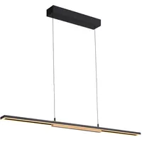 MONDO FAMERA 2-flg. 115 cm eckig Braun/Schwarz Holz/Metall