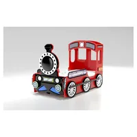Autobett Lokomotive   ¦ rot ¦ Maße (cm): B: 120 H: 137,5