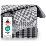 Blumtal Geschirrtücher Baumwolle 50x70 cm im 20er Set - Oeko-TEX zertifizierte Küchentücher - extrem saugstarke Geschirrhandtücher - Küchenhandtücher waschbar 95 °C - Geschirrtuch Schwarz-Weiß Karo