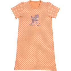 Erwin Müller, Mädchen, Pyjama, Kinder-Nachthemd, Orange, (110, 116)