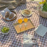 Extra große Picknickdecke, Stranddecke, 203.2x203.2 cm, Picknickmatte, wasserdicht, sanddicht, faltbar, tragbar für Outdoor, Camping, Wandern, Reisen, Graspark, Rasenmatten (braun, 203.2x152.4 cm)