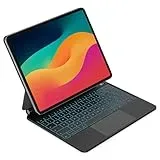 Bettdow für iPad Air 13 Zoll M3 2025/M2 2024/iPad Pro 12.9" Tastatur Hülle, Schwebendes Magnetisches Design mit Trackpad, QWERTZ-Layout Tastatur für Pro 12.9" 2018-2022, iPad Air 13", Schwarz