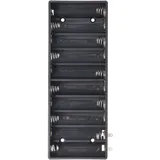 AccuCell Batteriehalter für 10 Mignon AA LR6 Nebeneinander Batterie, Akku – Batteriehalter AA Mignon, Batterie Halterung Elektronik (Kunststoff)