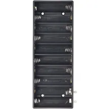 AccuCell Batteriehalter für 10 Mignon AA LR6 Nebeneinander Batterie, Akku – Batteriehalter AA Mignon, Batterie Halterung Elektronik (Kunststoff)