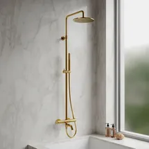 Omnires Y Duschsystem, Thermostat, mit Wanneneinlauf, Y1234GL,