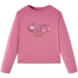 Kinder-Langarmshirt Himbeerrosa 116