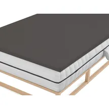 biberna 0077641 Jersey-Elastic-Topper 90 x 190 - 100 x 220 cm dunkelgrau