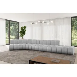 altdecor Ecksofa modulares Sofa Brilo-L2 - 471x174x70 cm Grau