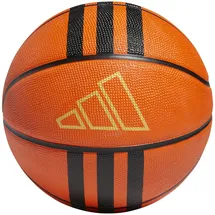 adidas Unisex 3-Stripes Rubber X3 Basketball Recreation Ball, Basketball Natural/Black/Gold Metallic, 5