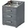Sconto Nachtschrank Moon 47 x 46 x 61 cm Grau