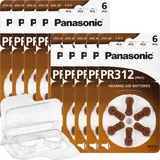 10x Panasonic Gr. 312 ; Hörgerätebatterien 6er Blister PR41 Braun 24607 + für 2