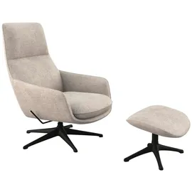 flexlux Drehsessel FLEXLUX "Marinella, OTTOs Choice, Relaxsessel, Entspannung mit Premium-Komfort", schwarz (champagne, schwarz), B:75cm H:103cm T:95cm, 100% Polyester, Sessel, Drehsessel, Liegefunktion, drehbar, Fuß schwarz