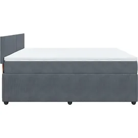 vidaXL Boxspringbett 180 x 200 cm Dunkelgrau