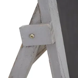 Mendler Werbetafel HWC-E51, Aufsteller Kreidetafel, 66x37x27cm Shabby-Look Vintage ~ grau