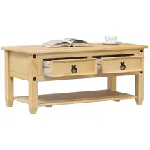 vidaXL Couchtisch Corona Braun Kiefer 100 x 48 x 45 cm