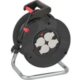 Brennenstuhl 1215056 Kabeltrommel 25m, Kabel, Schwarz Schutzkontakt-Stecker