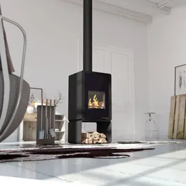 HS Flamingo Flamingo Kaminofen Stahl Schwarz/Braun