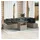vidaXL Garten-Sofa-Set 7-tlg. hellgrau Polyrattan