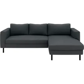 TRENDMANUFAKTUR Ecksofa Amazing II Cord 2-Sitzer Grau