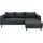 TRENDMANUFAKTUR Ecksofa Amazing II Cord 2-Sitzer Grau