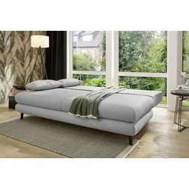 Jockenhöfer Schlafsofa JOCKENHÖFER GRUPPE "Per, mit Gästebettfunktion, inklusive 4 Kissen", grau (hellgrau), B:202cm T:99cm, Korpus: 100% Polyester;Kissen: 100% Polyester, Sofas, Schlafsofa, Wellenschaumpolsterung und großzügigem Stauraum/Bettkasten