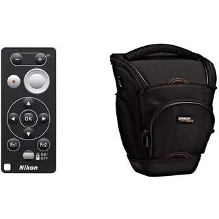 Nikon ML-L7 Bluetooth Fernbedienung & Amazon Basics SLR-Schultertasche (schwarz)