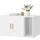 Songmics Feandrea Katzenklo-Schrank, Moderne Katzentoilette, Katzenhaus, mit Griffen, Beistelltisch, für Wohnzimmer, 80 x 50 x 45 cm, mattweiß PCL020WB02