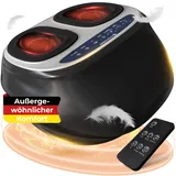 MASSAGEWERK® Premium Fußmassagegerät Elektrisch | EMS Fußmassagegerät mit Shiatsu, Vibration und Heizfunktion | Verbesserte Durchblutung, Schmerzlinderung bei Fersensporn und Neuropathie (Schwarz)