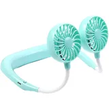Nackenventilator, Vibrationsgeräusch, Gleicher Absatz, Wiederaufladbarer Ventilator, Tragbarer Sportventilator, Mini-doppelkopfventilator, Umweltfreundlicher Großhandel