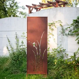 kapaga Sichtschutz Metall 160 x 50 cm Edelrost 4 St.