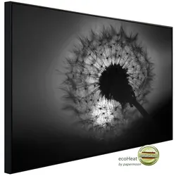 papermoon Infrarotheizung »EcoHeat - Blume Schwarz + Weiss«, Matt-Effekt - bunt