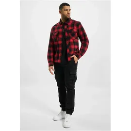 Brandit Textil Check Langarmhemd Red / Black M