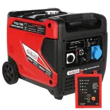 GeoTech-Pro PTGA 7500 - Leiser Inverter-Stromerzeuger mit Rädern 5,8 kw - Dauerleistung 5,5 kw - 230V + ATS