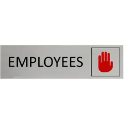 CombiCraft Aluminium Türschild Employees 165x45mm mit 3M-Tape