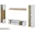Home Affaire Wohnwand LONG ISLAND, (Set, 4-St), in moderner Trendfarbe,inklusive senkrechter Beleuchtung,Breite 330 cm weiß