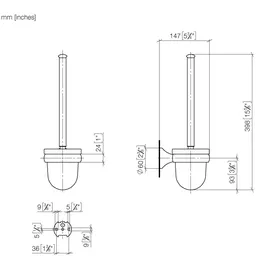 Dornbracht WC-Bürstengarnitur Madison Messing gebürstet (83900361-28)